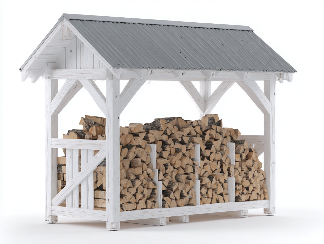 Portalegna-Legno-Massello-320x170x240-Bianco-Grigio-Stile rustico