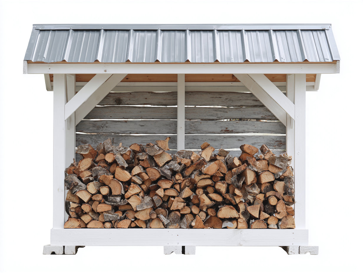 Portalegna-Legno-Metallo-300x140x200-Bianco-Grigio-Stile rustico