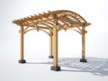 Pergola da giardino - Legno - 390x320x265 cm - Marrone naturale - Stile classico