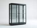 Vetrina - Legno-Vetro-Metallo - 120x40x185 cm - Nero - Industriale moderno