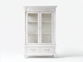 Vetrina-Legno-Vetro-105x46x188cm-Bianco-Classico moderno