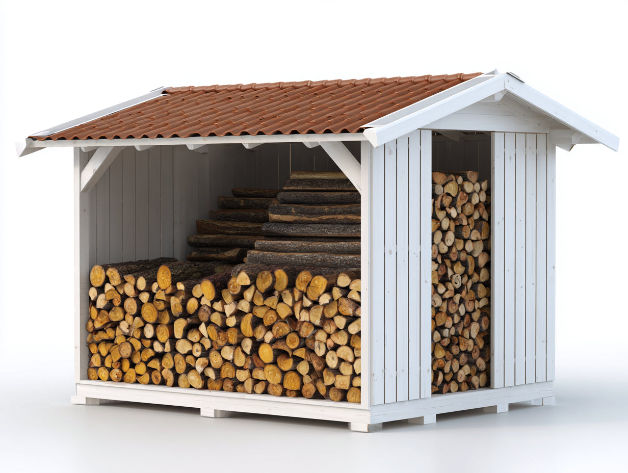 Portalegna-Legno-Metallo-300x180x230-Bianco-Rosso-Stile rustico