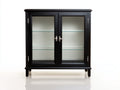 Vetrina - Legno-Vetro-Metallo - 120x40x150 cm - Nero - Industriale